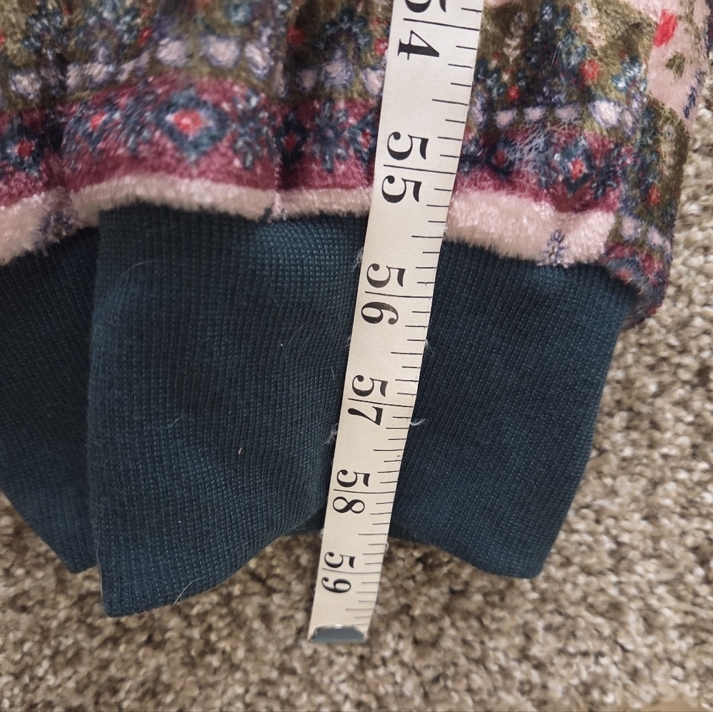 Natural Life Fleece One Piece Pajama ZIPPER Onesie Women's XS / Small Fair ISLE - Picture 6 of 8